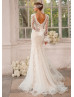 Ivory Beaded Lace Tulle Luxury Wedding Dress